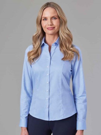 Brook Taverner Ladies Aspen Long Sleeve Oxford Shirt