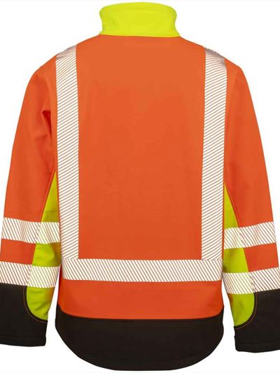 Result Recycled Three Layer Printable 3-Tone Safety Soft Shell Jacket