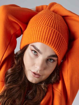 Engineered Knit Ribbed Beanie