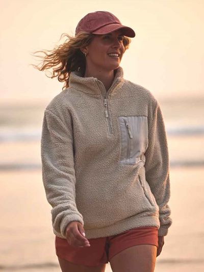 Ravine Unisex 1/4 Zip Borg Fleece