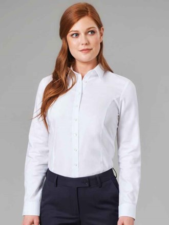 Brook Taverner Ladies Albany Long Sleeve Classic Oxford Shirt
