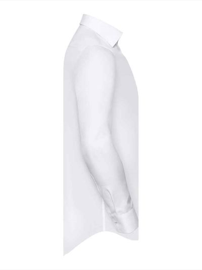 Russell Athletic Collection Long Sleeve Contrast Herringbone Shirt