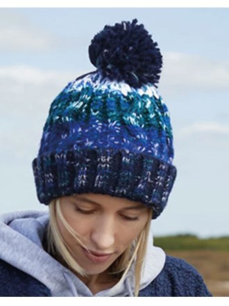 Corkscrew Pom Pom Beanie