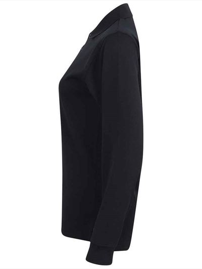 Henbury Unisex Long Sleeve Coolplus® Piqué Polo Shirt