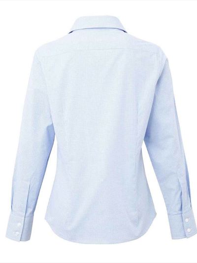 Premier Ladies Gingham Long Sleeve Shirt