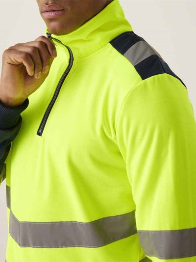 Regatta High Visibility Pro 1/4 Zip Sweatshirt