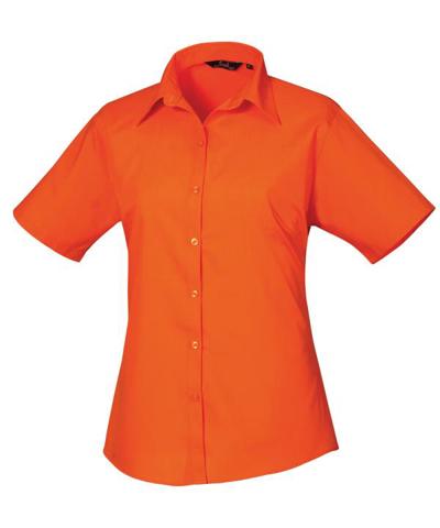 Women's Short Sleeve Poplin Blouse
