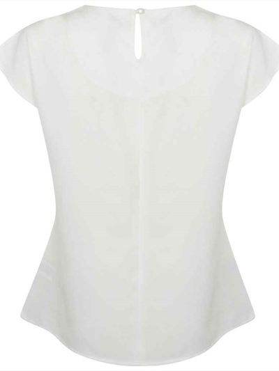 Henbury Ladies Pleat Front Short Sleeve Blouse