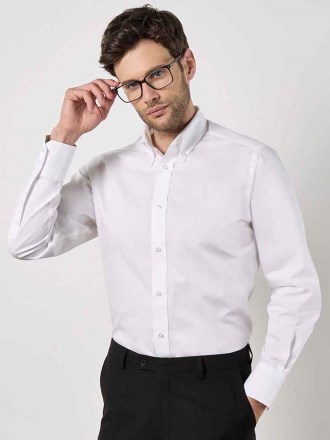 Kustom Kit Long Sleeve Tailored City Business Shirt