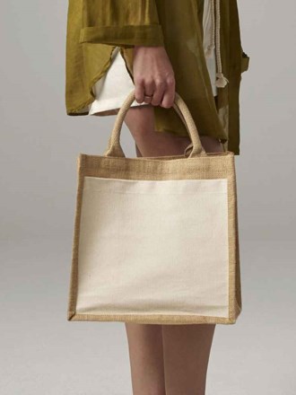 Westford Mill Pocket Jute Midi Tote Bag