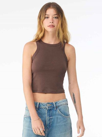 Ladies Micro Rib Racer Tank Top