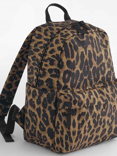 BagBase Leopard Print Mini Backpack