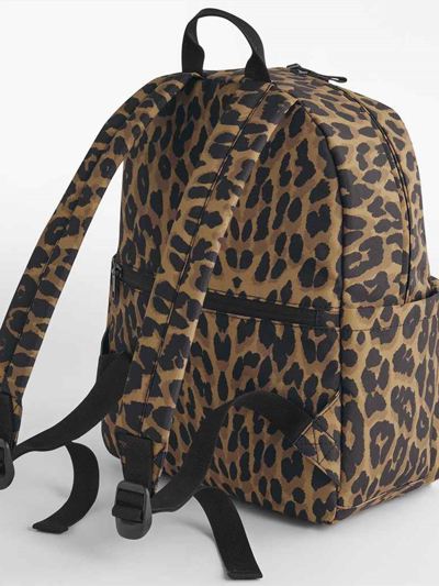 BagBase Leopard Print Mini Backpack