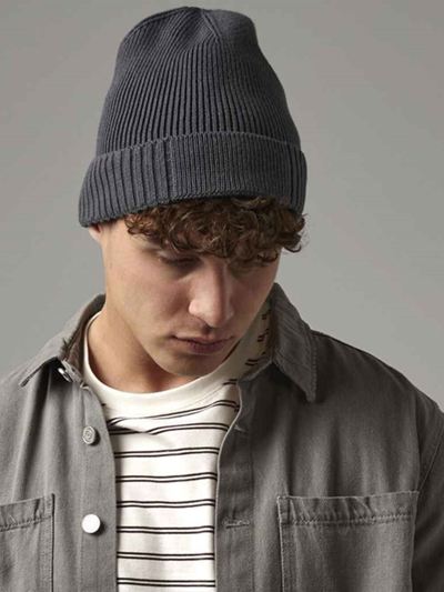 Beechfield Organic Cotton Engineered Patch Beanie