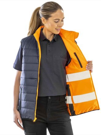 Result Safe-Guard Reversible Soft Padded Gilet