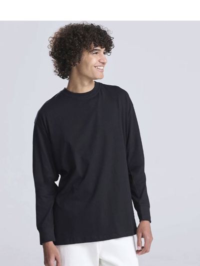 AWDis Unisex Oversize 100 Long Sleeve T Shirt