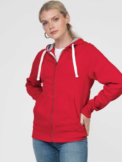 Contrast Zip Hoodie