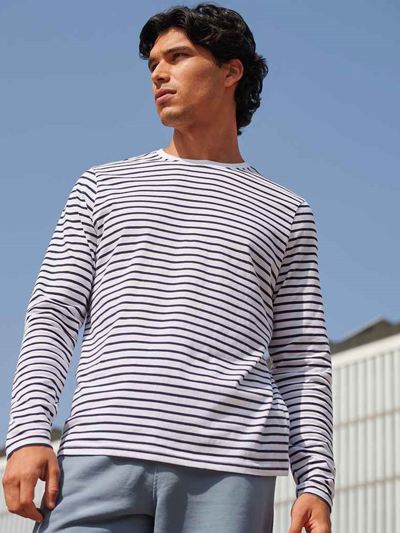 SF Clothing Unisex Long Sleeve Striped T-Shirt