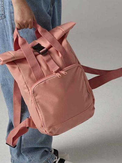 SMALL - Recycled Mini Twin Handle Roll-Top Backpack