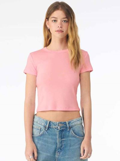 Bella Ladies Micro Rib Baby T-Shirt