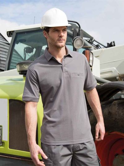 Result Work-Guard Apex Pocket Piqué Polo Shirt