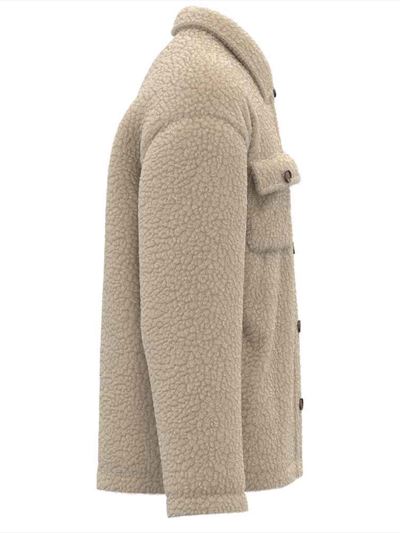 Spasso Unisex Sherpa Drop Shoulder Overshirt