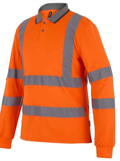 Regatta High Visibility Pro Contract Long Sleeve Polo Shirt