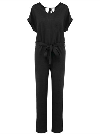 Spasso Ladies Short Sleeve Linen Knit Jumpsuit