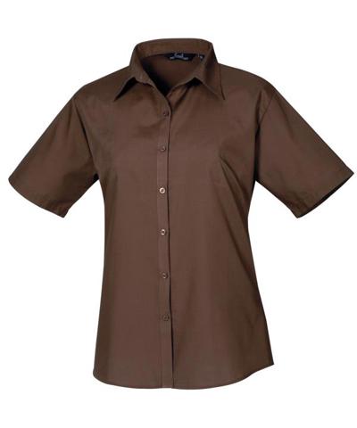 Women's Short Sleeve Poplin Blouse