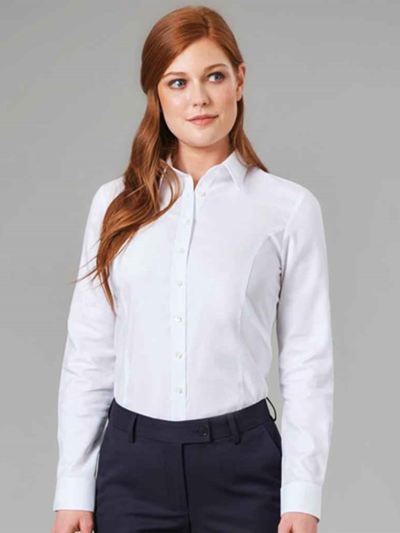 Brook Taverner Ladies Albany Long Sleeve Classic Oxford Shirt