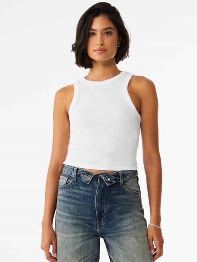 Ladies Micro Rib Racer Tank Top