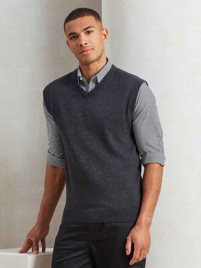 Premier Sleeveless Cotton Acrylic V Neck Sweater
