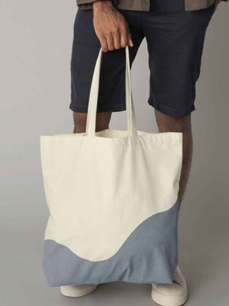 Westford Mill Organic Cotton Wave Print Maxi Tote Bag