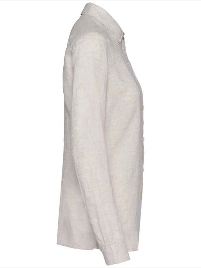 Spasso Ladies Long Sleeve Linen Shirt