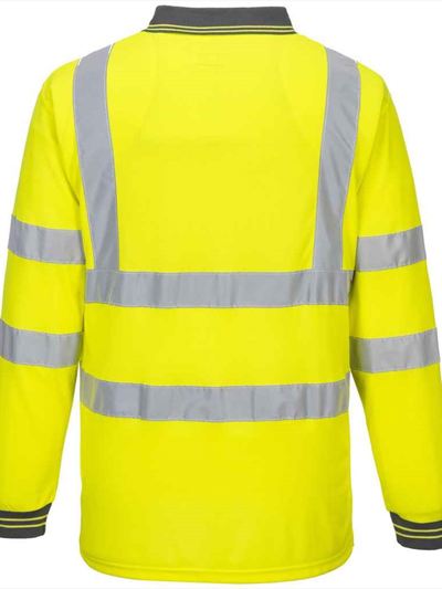 Portwest Hi-Vis Long Sleeve Polo Shirt