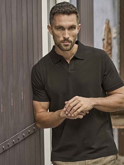Tee Jays Luxury Stretch V Neck Polo Shirt
