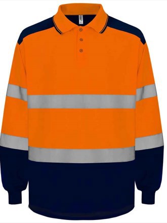 Yoko Two Tone Long Sleeve Polo Shirt