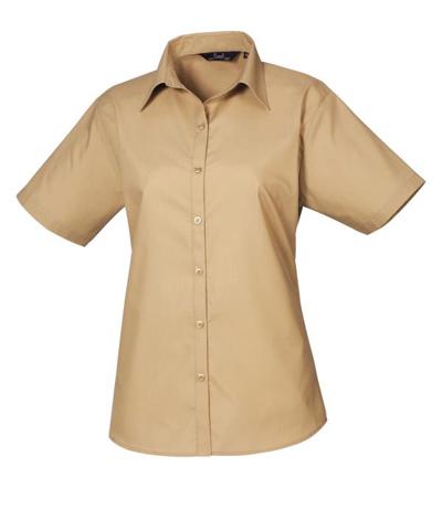 Women's Short Sleeve Poplin Blouse