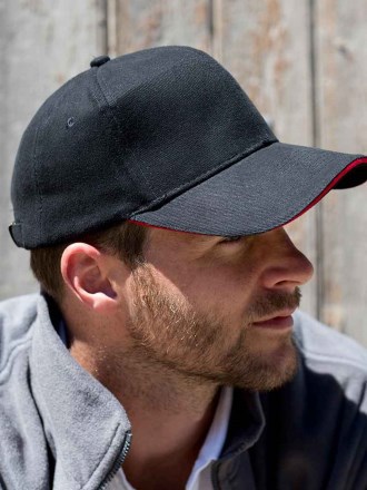 Pro Style Heavy Brushed Cotton Cap With Sandwich Peak