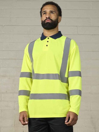 Pro RTX High Visibility Long Sleeve Polo Shirt