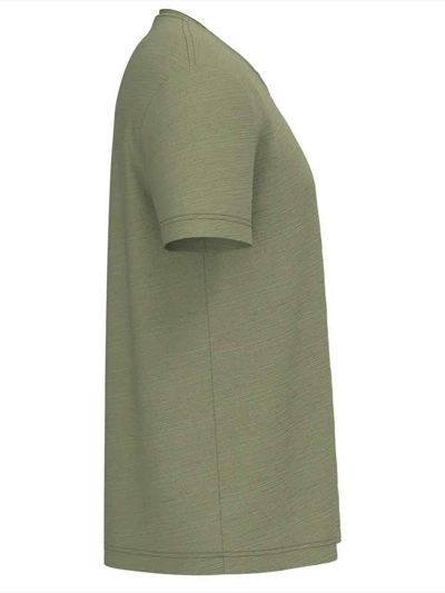 Spasso Drop Shoulder Raw Edge Collar Slub T-Shirt