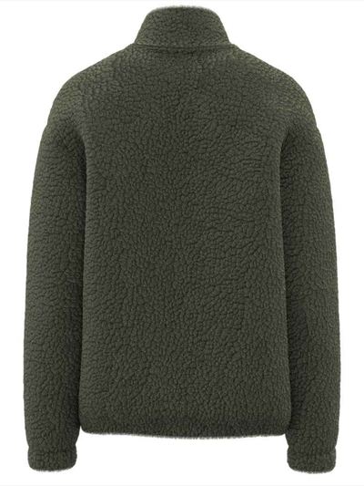 Spasso Unisex Sherpa Drop Shoulder Full Zip Sweat Jacket