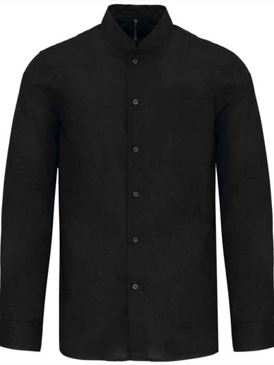 Kariban Long Sleeve Mandarin Collar Shirt