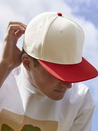 Beechfield Contrast Flat Peak 6 Panel Cap