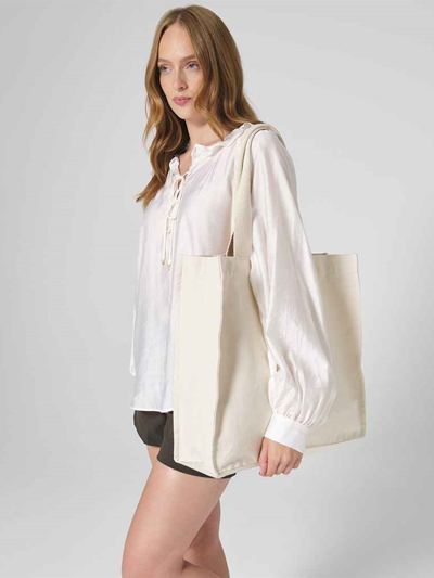 Westford Mill Chevron Handle Shopper