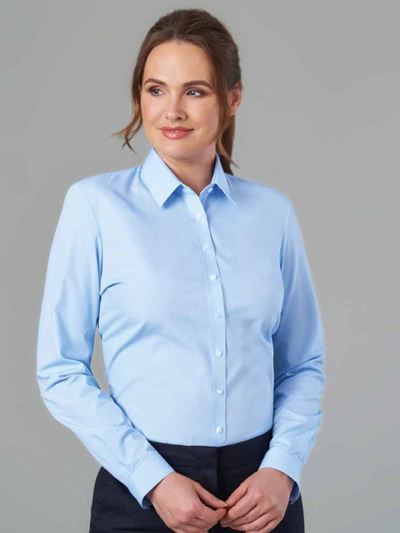 Brook Taverner Ladies Selene Long Sleeve Poplin Shirt
