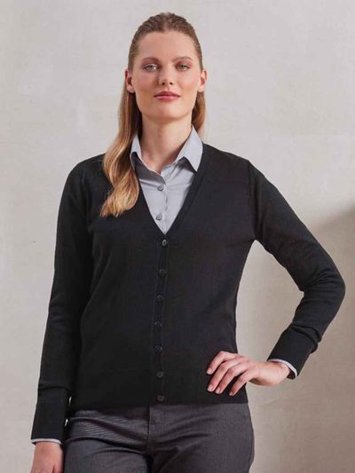 Premier Ladies Essential Acrylic V Neck Cardigan