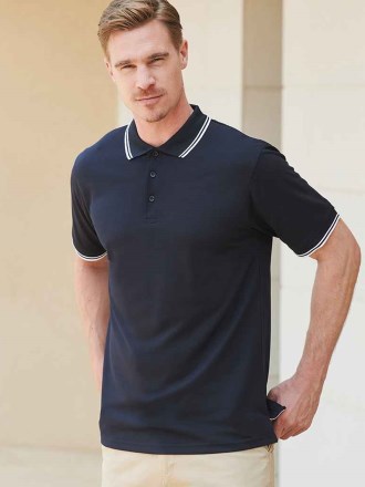 Henbury Coolplus® Tipped Polo Shirt