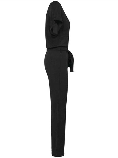 Spasso Ladies Short Sleeve Linen Knit Jumpsuit