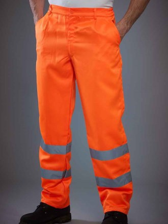 Yoko Hi-Vis Poly/Cotton Work Trousers